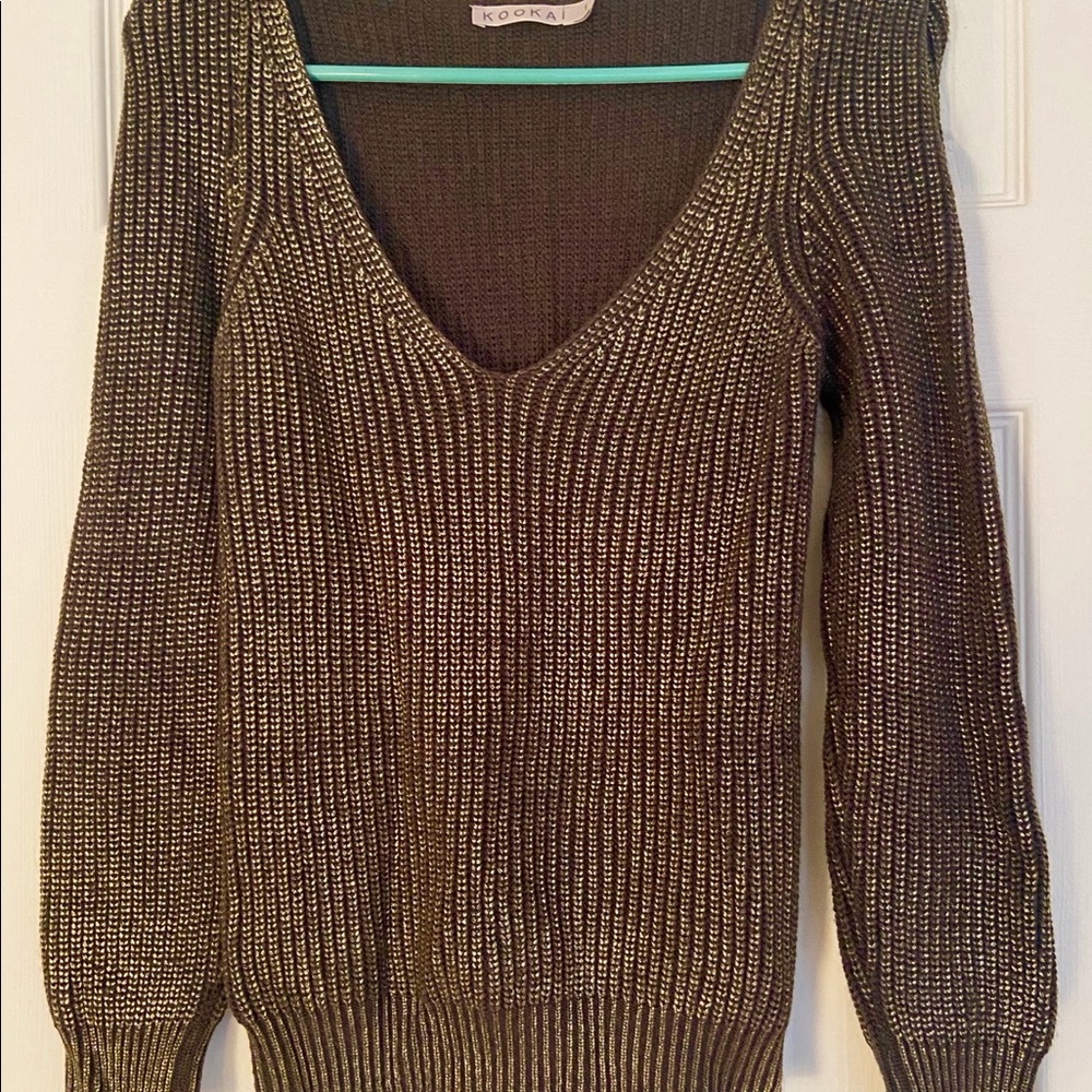 Kookai gold sweater T1
